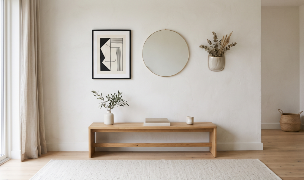 small white colour living area with white interior